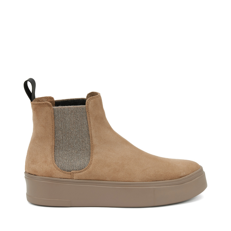 Casual suede Chelsea boots with elasticated wool bands | Frau Shoes | Official Online Shop