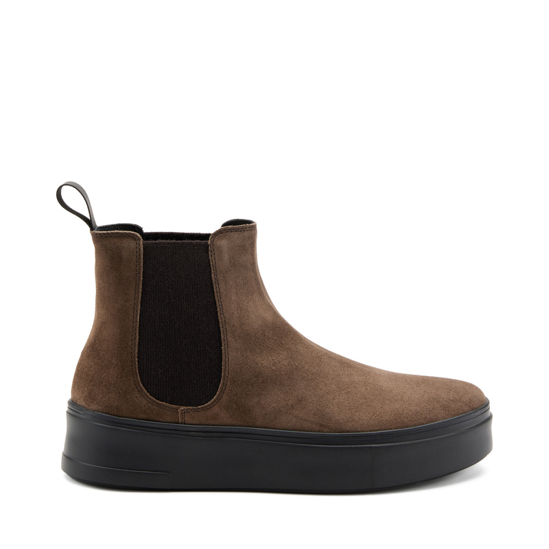Casual suede Chelsea boots with elasticated wool bands | Frau Shoes | Official Online Shop
