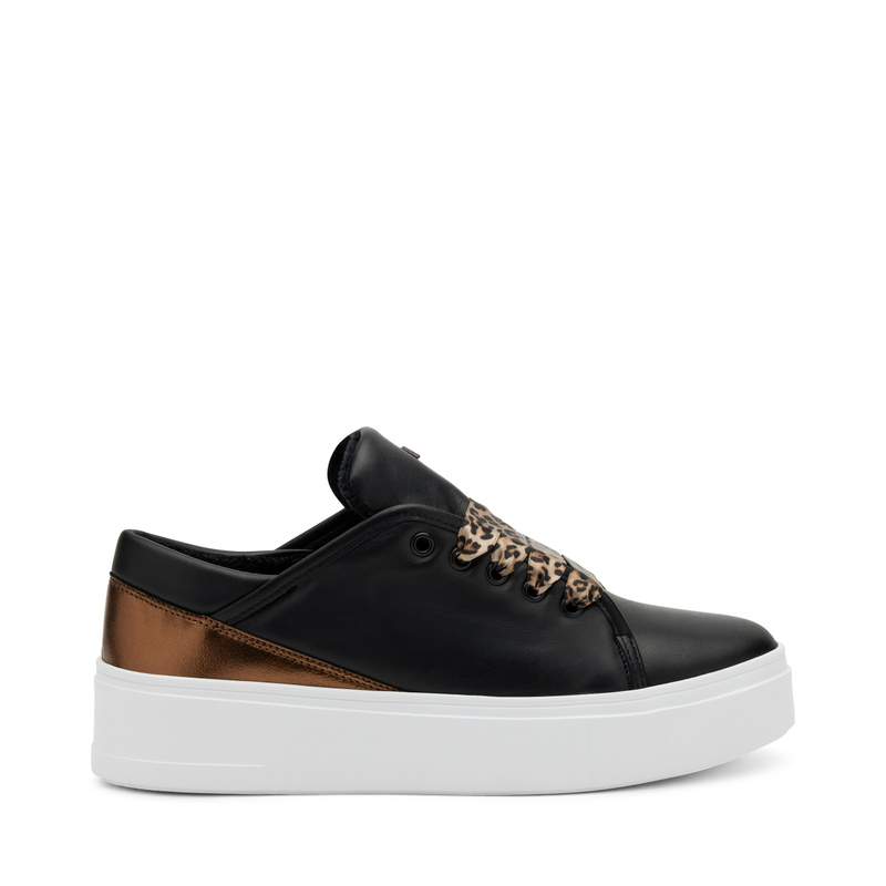 Leather sneakers with satin laces - Sneakers | Frau Shoes | Official Online Shop