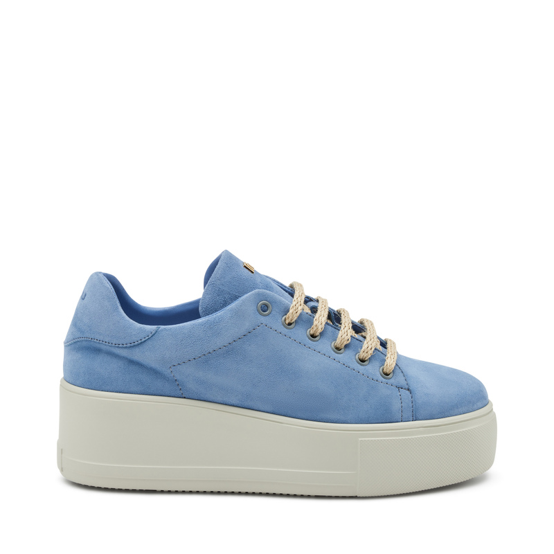 Plateau-Sneaker aus Veloursleder - FS24 Kollektion | Frau Shoes | Official Online Shop