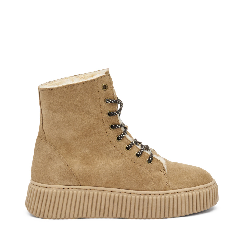 Combat boots with shearling lining | Frau Shoes | Official Online Shop
