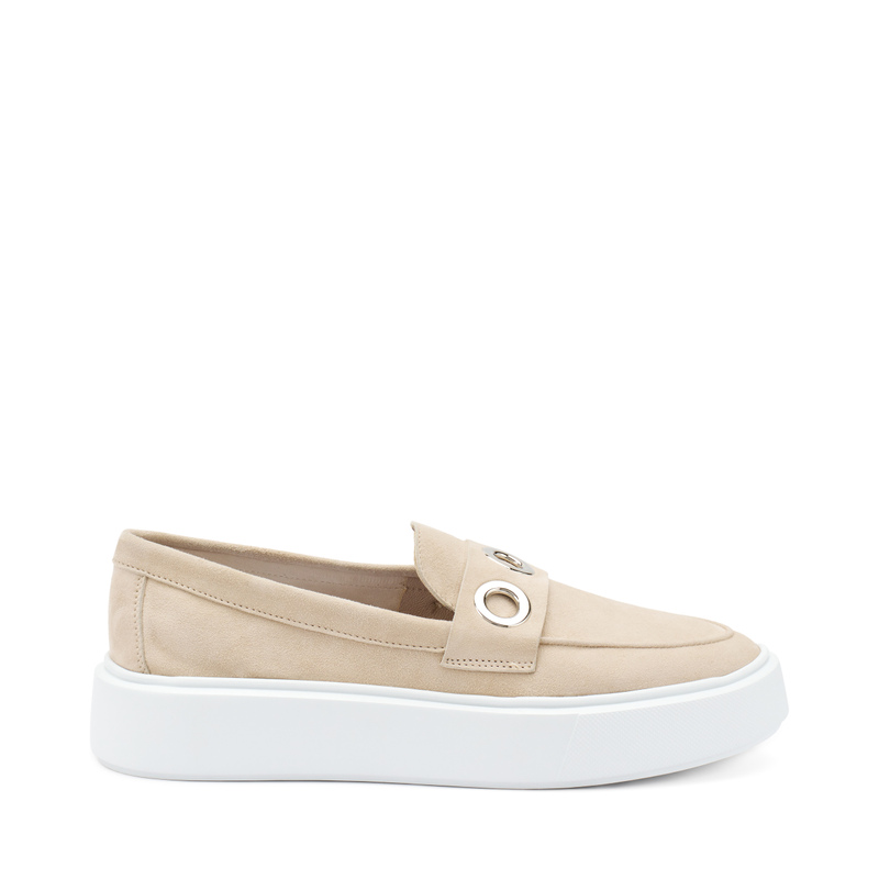 Slip-On aus Veloursleder mit Ösen | Frau Shoes | Official Online Shop