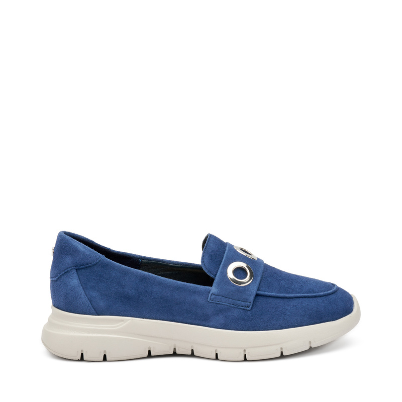 Extraleichter Slip-On aus Veloursleder mit Ösen | Frau Shoes | Official Online Shop