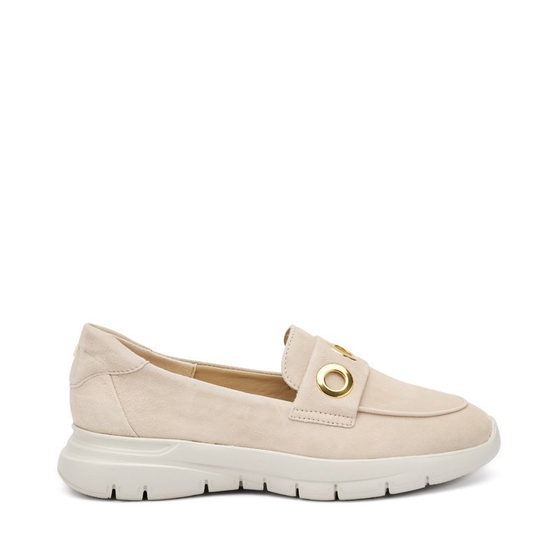 Extraleichter Slip-On aus Veloursleder mit Ösen | Frau Shoes | Official Online Shop
