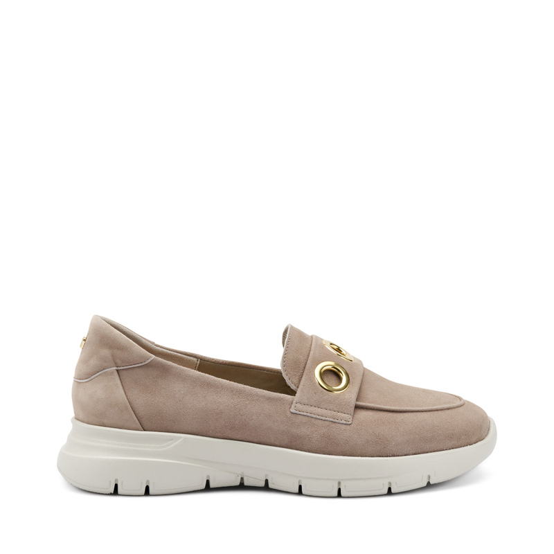 Extraleichter Slip-On aus Veloursleder mit Ösen | Frau Shoes | Official Online Shop