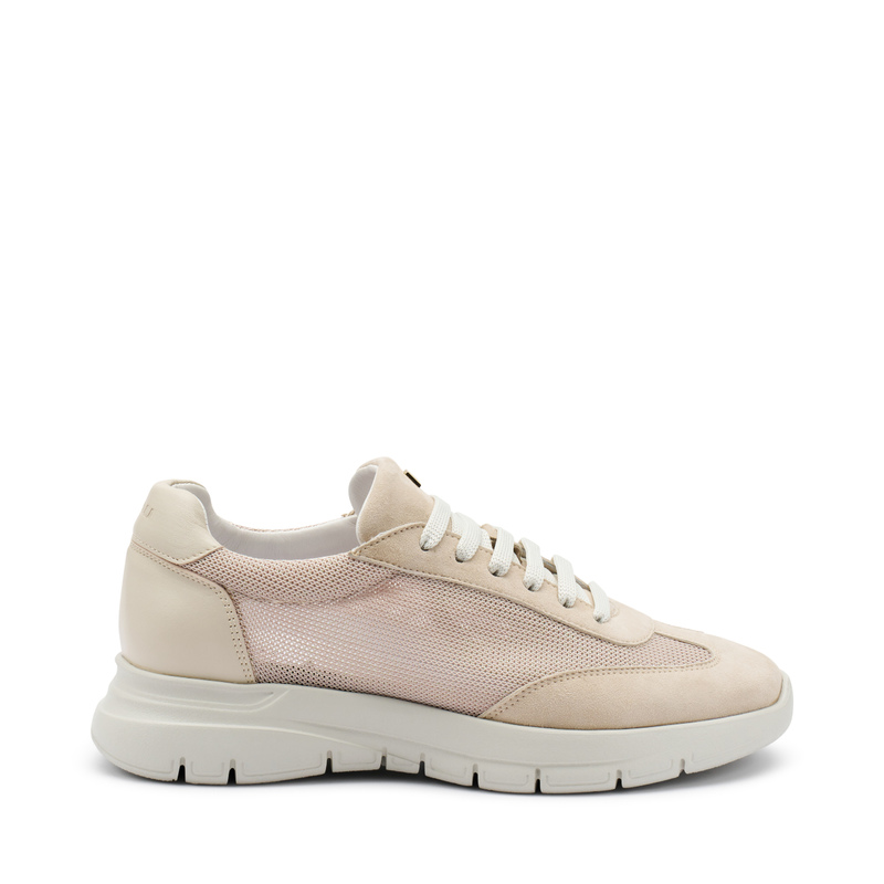 Extra leichte Sneaker aus Stoff und Veloursleder | Frau Shoes | Official Online Shop
