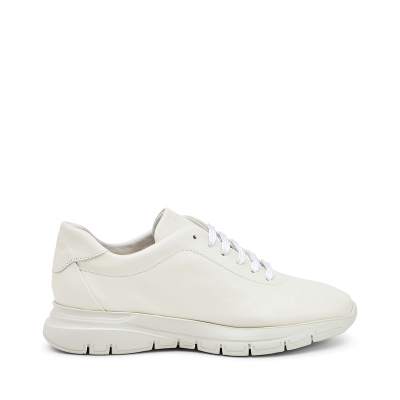 Extra-light glove-effect leather sneakers - Off White | Frau Shoes | Official Online Shop