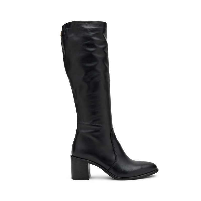 Heeled leather knee-high boots | Frau Shoes | Official Online Shop