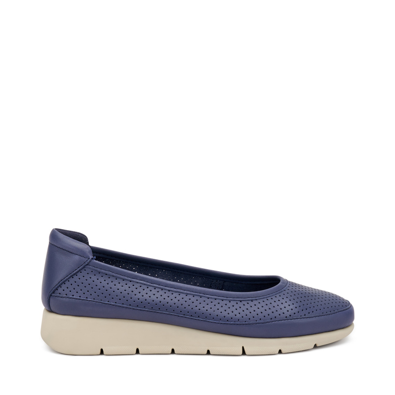 ComfortTech-Ballerinas aus gestanztem Leder | Frau Shoes | Official Online Shop