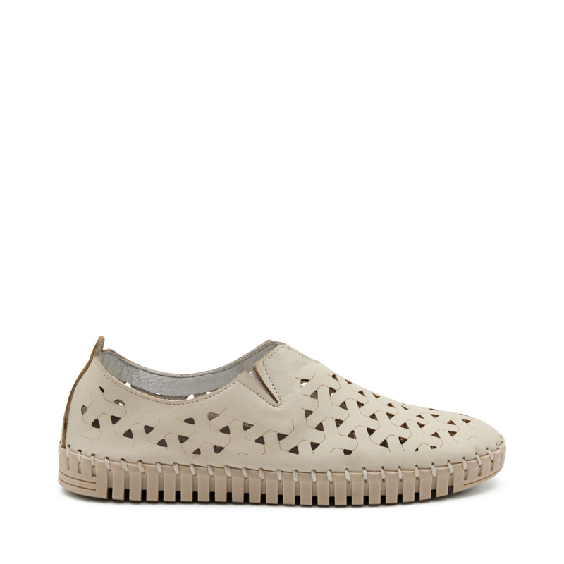 Perforated leather slip-ons | Frau Shoes | Official Online Shop