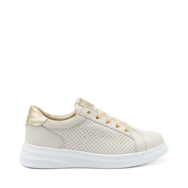 ComfortTech-Sneaker aus gestanztem Nubukleder | Frau Shoes | Official Online Shop
