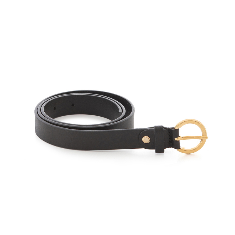 Leather belt with round golden buckle | Frau Shoes | Official Online Shop