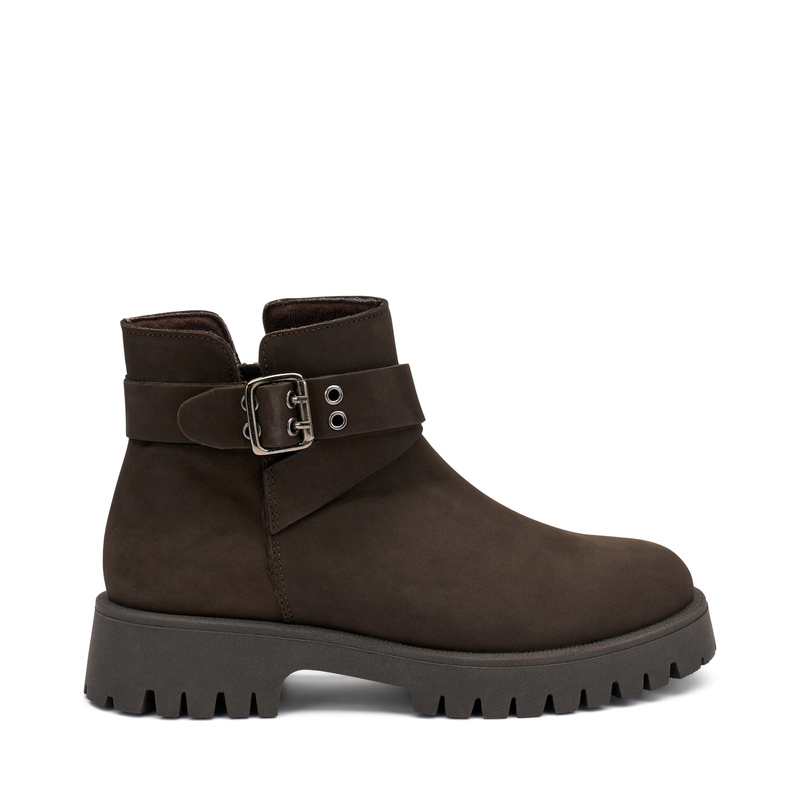 Nubuck ankle boots with lug sole - Boots and Ankle boots | Frau Shoes | Official Online Shop