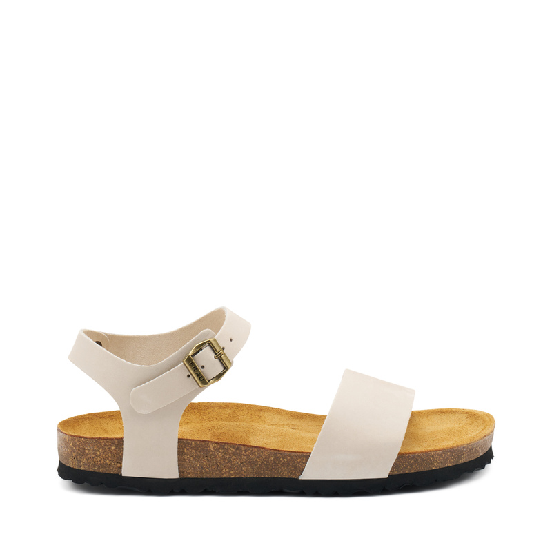 Sandale mit Riemen aus Nubukleder | Frau Shoes | Official Online Shop