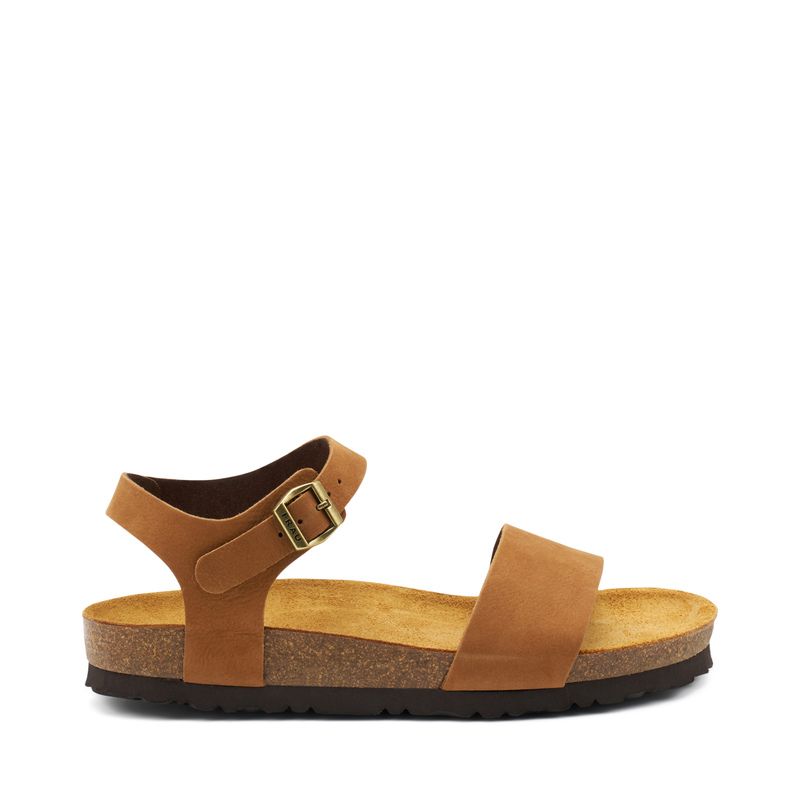 Sandale mit Riemen aus Nubukleder | Frau Shoes | Official Online Shop