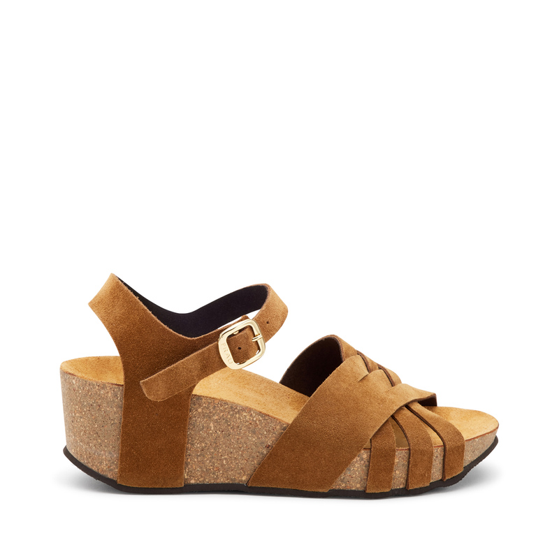 Sandalo in pelle scamosciata con zeppa | Frau Shoes | Official Online Shop