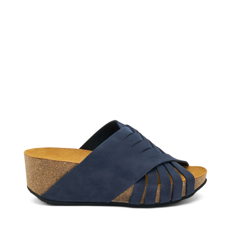Ciabatta in nabuk con zeppa | Frau Shoes | Official Online Shop