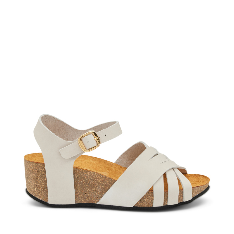 Nubuk-Sandalette mit Keilabsatz - Keilsandaletten | Frau Shoes | Official Online Shop