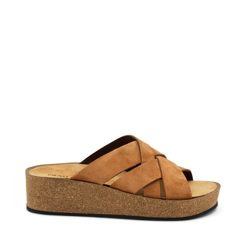 Plateau-Pantolette aus Veloursleder - Summer Vibes | Frau Shoes | Official Online Shop