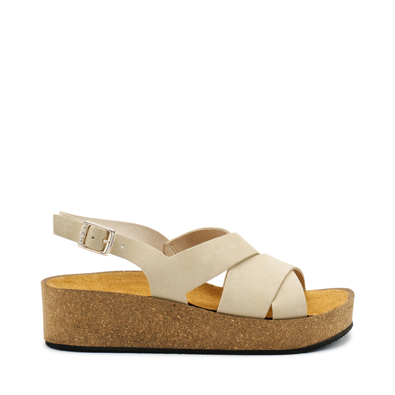 Sandalo slingback in pelle scamosciata con platform - Sandali con zeppa | Frau Shoes | Official Online Shop
