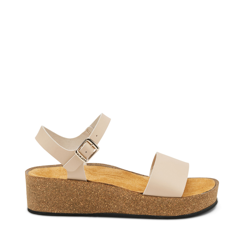 Plateau-Sandale mit Riemen aus Leder - Summer Vibes | Frau Shoes | Official Online Shop