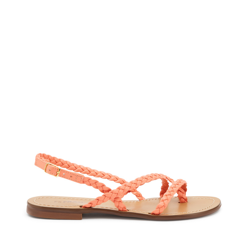 Woven leather thong sandals with straps | Frau Shoes | Official Online Shop