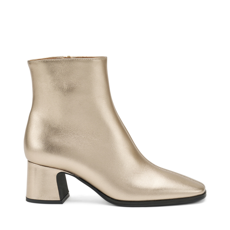 Foiled leather pointed-toe ankle boots | Frau Shoes | Official Online Shop