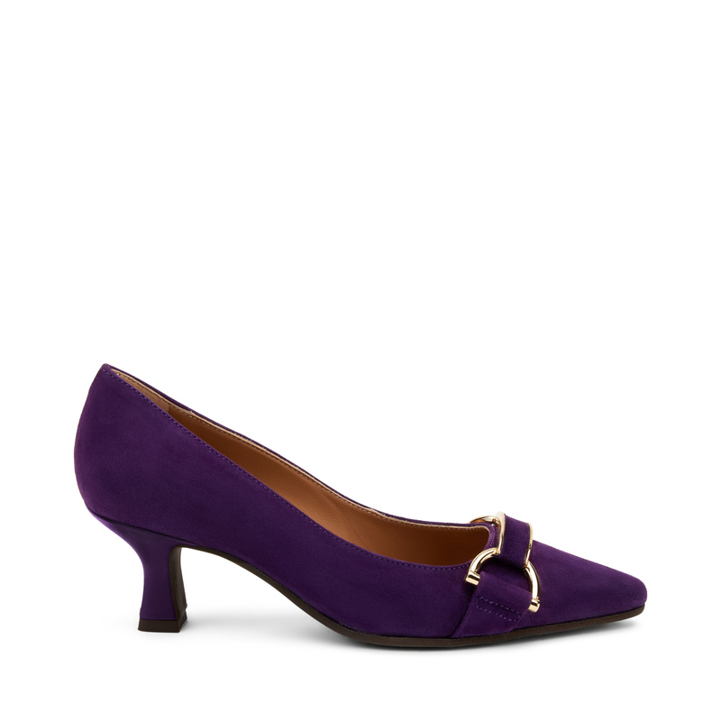 Suede pumps with bridged clasp detail - Heels | Frau Shoes | Official Online Shop