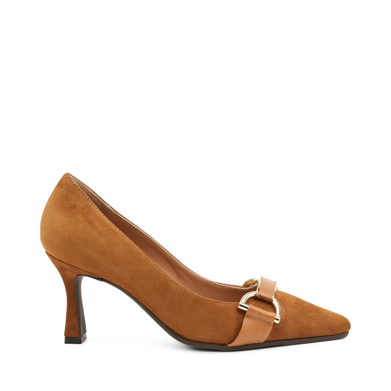 Suede pumps with high spool heel - Heels | Frau Shoes | Official Online Shop