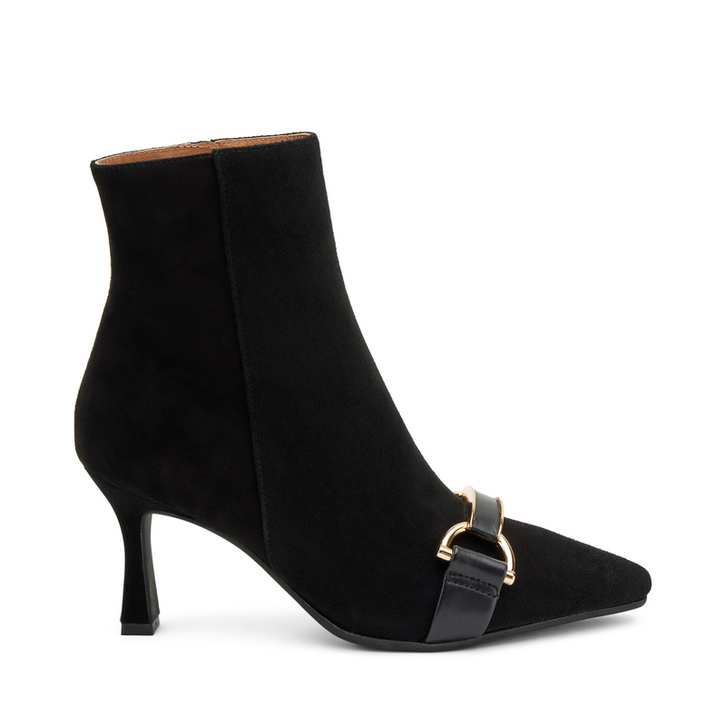 Suede ankle boots with high spool heel | Frau Shoes | Official Online Shop