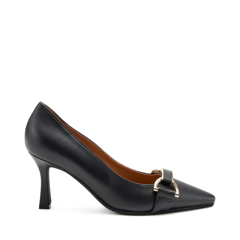 Leather pumps with high spool heel - Woman's Shoes | Frau Shoes | Official Online Shop