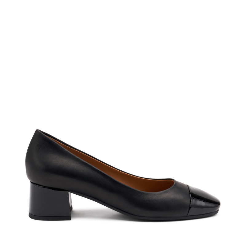 Leather pumps with patent leather inserts | Frau Shoes | Official Online Shop