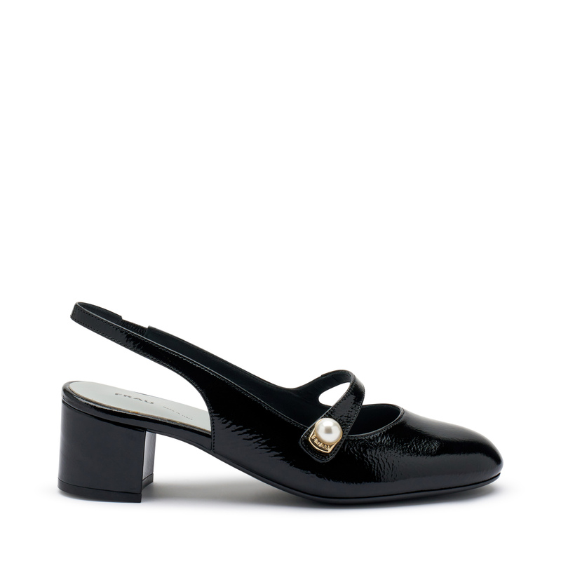 Patent leather slingbacks with pearl detail - Glamour 24/7 | Frau Shoes | Official Online Shop