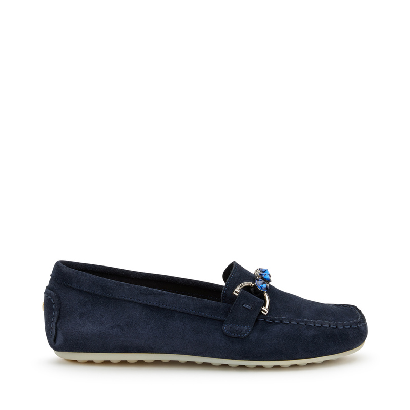 Driving shoes with bejewelled clasp detail - Loafers & Sabot | Frau Shoes | Official Online Shop