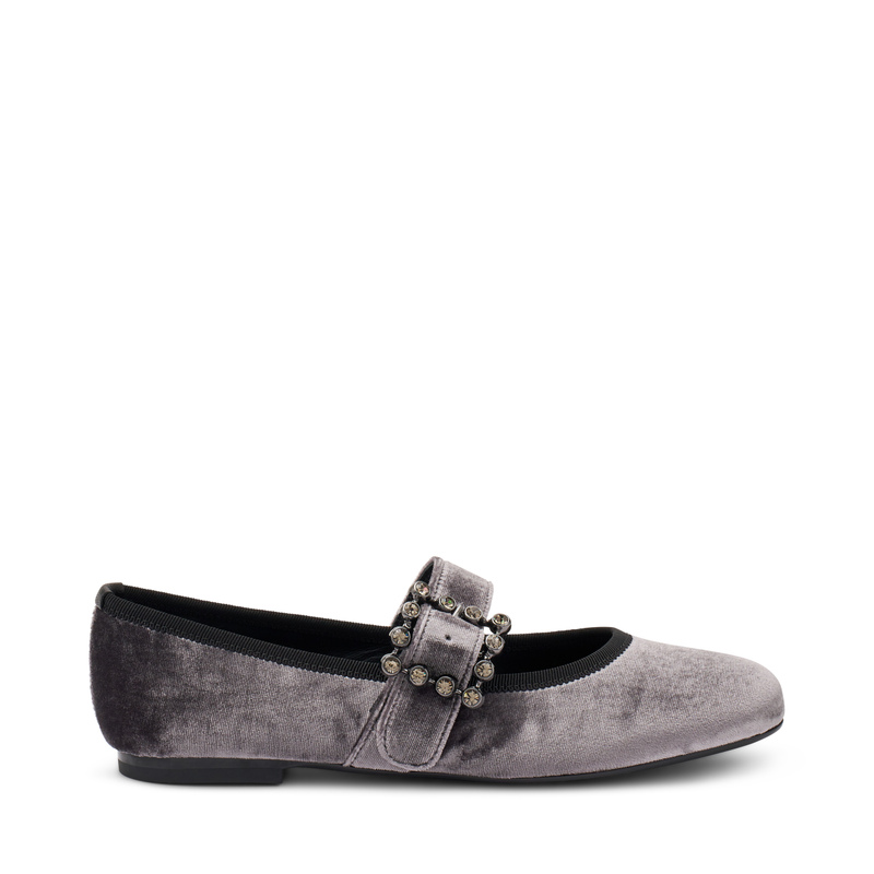 Ballerinas aus Samt mit Schnalle | Frau Shoes | Official Online Shop