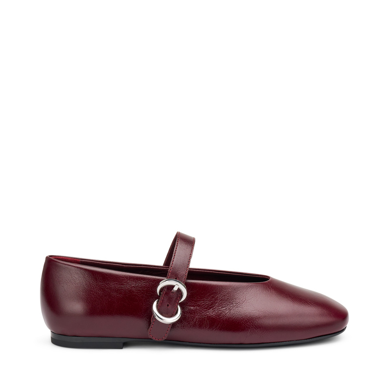 Creased semi-polished leather ballet flats - F / W 2025 | New Arrivals for Women | Frau Shoes | Official Online Shop