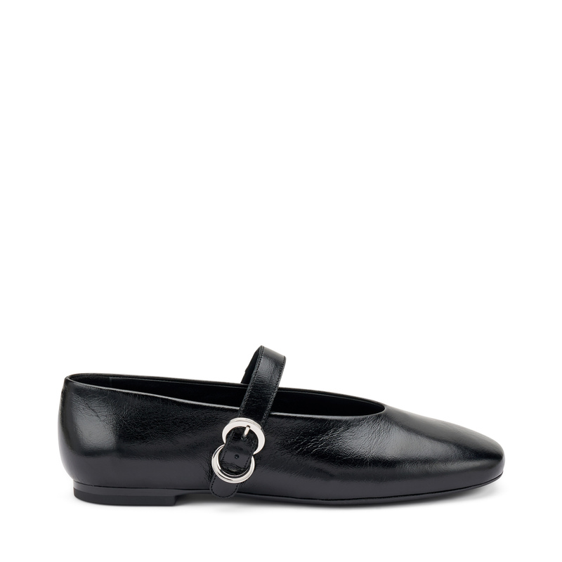 Creased semi-polished leather ballet flats - F / W 2025 | New Arrivals for Women | Frau Shoes | Official Online Shop