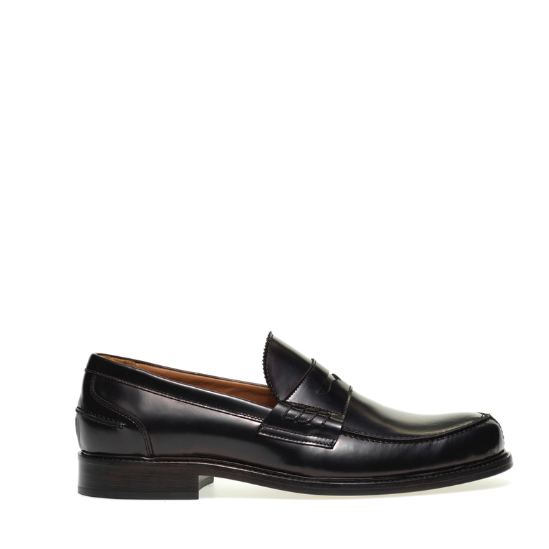 Semi-glossy leather loafers with leather sole - Classic Selection | Frau Shoes | Official Online Shop
