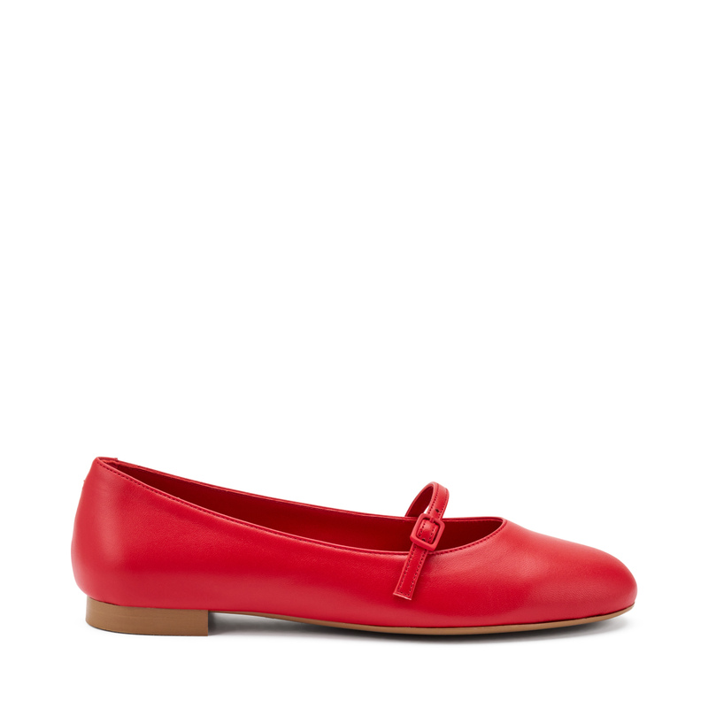 Ballerina aus Leder mit Riemchen | Frau Shoes | Official Online Shop