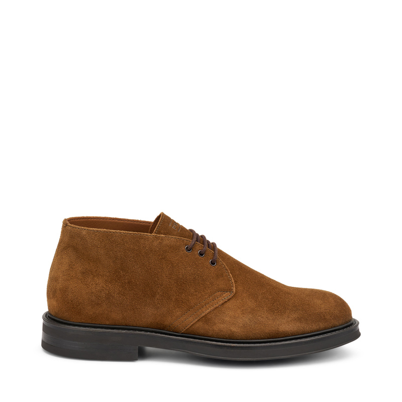 Polacchino in pelle scamosciata con finish anticato - F/W 2025 | Nuovi Arrivi per lui | Frau Shoes | Official Online Shop