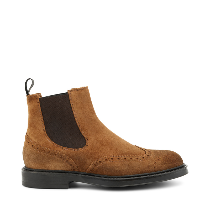 Suede Chelsea boots with wing-tip detail | Frau Shoes | Official Online Shop