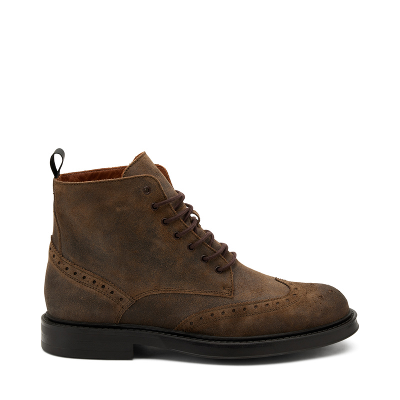 Distressed-effect suede waterproof boots - Combat boots | Frau Shoes | Official Online Shop