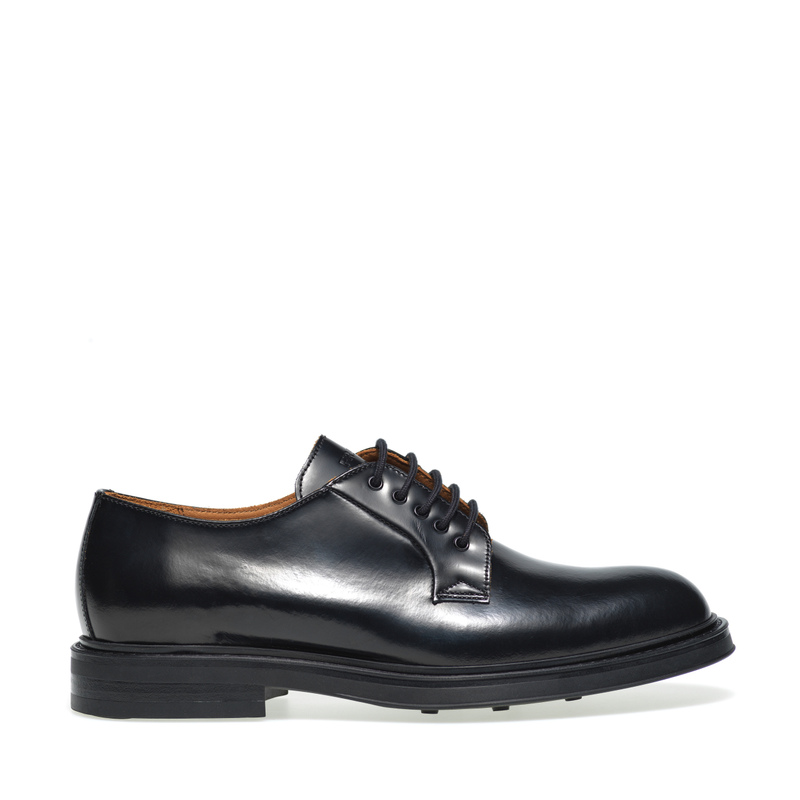 Dandy-feel semi-glossy leather Derby shoes | Frau Shoes | Official Online Shop