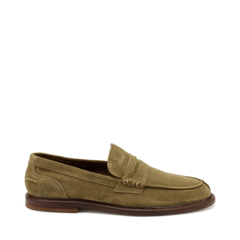 Ragged-look suede loafers with leather sole - SS24 Collection | Frau Shoes | Official Online Shop