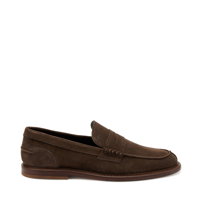Ragged-look suede loafers with leather sole | Frau Shoes | Official Online Shop