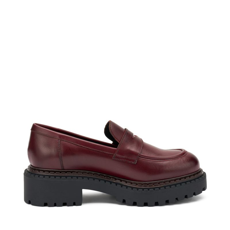 Leather loafers with double welt sole | Frau Shoes | Official Online Shop