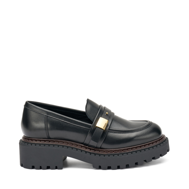 Leather loafers with buckle | Frau Shoes | Official Online Shop