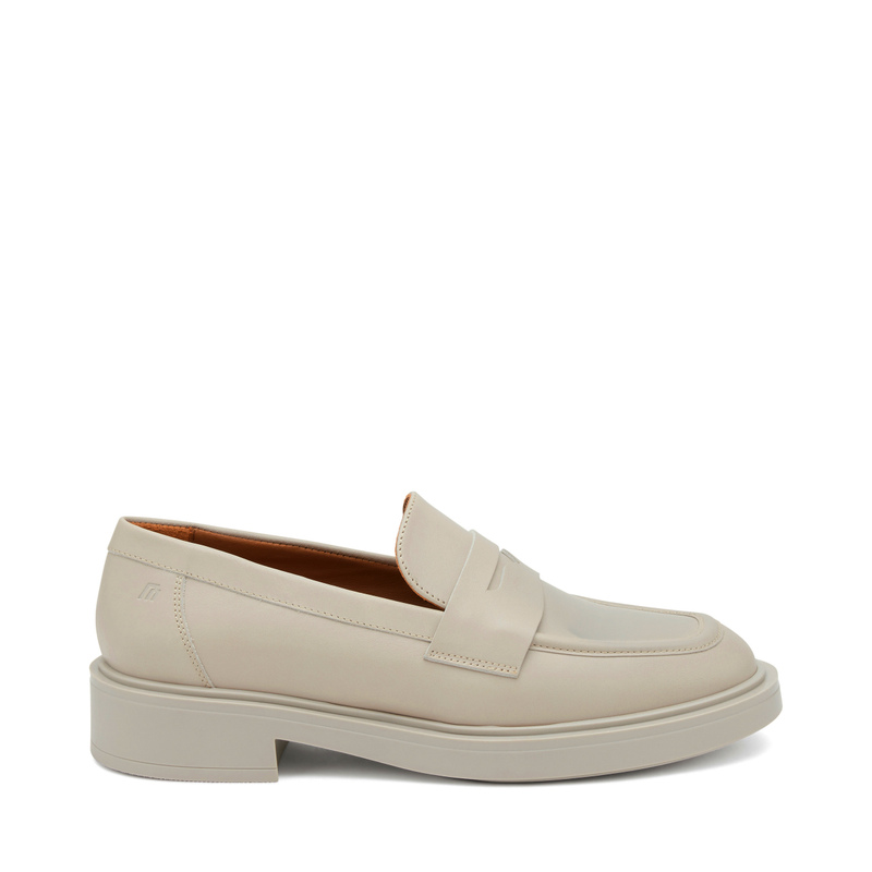 Colour-block leather loafers - White Winter | Frau Shoes | Official Online Shop