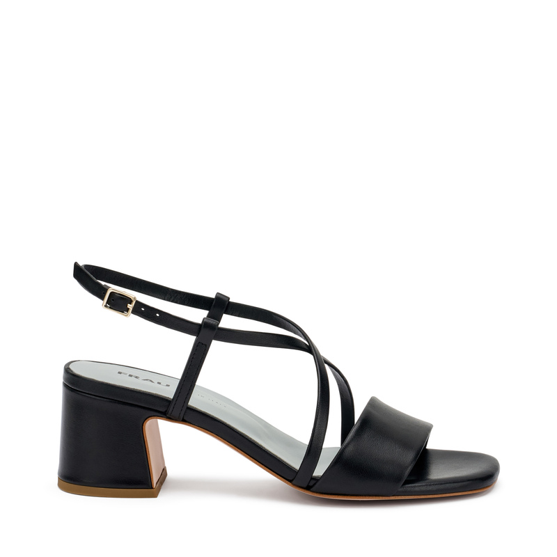 Sandale aus Leder mit überkreuzten Riemchen | Frau Shoes | Official Online Shop