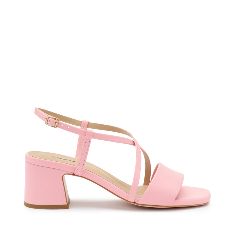 Sandale aus Leder mit überkreuzten Riemchen | Frau Shoes | Official Online Shop